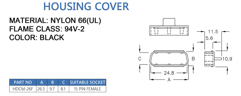 Plug cap HDCM-26F